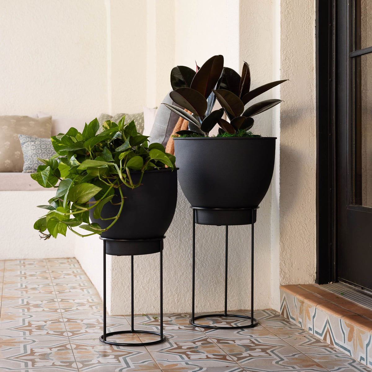Luna Metal Planter Set