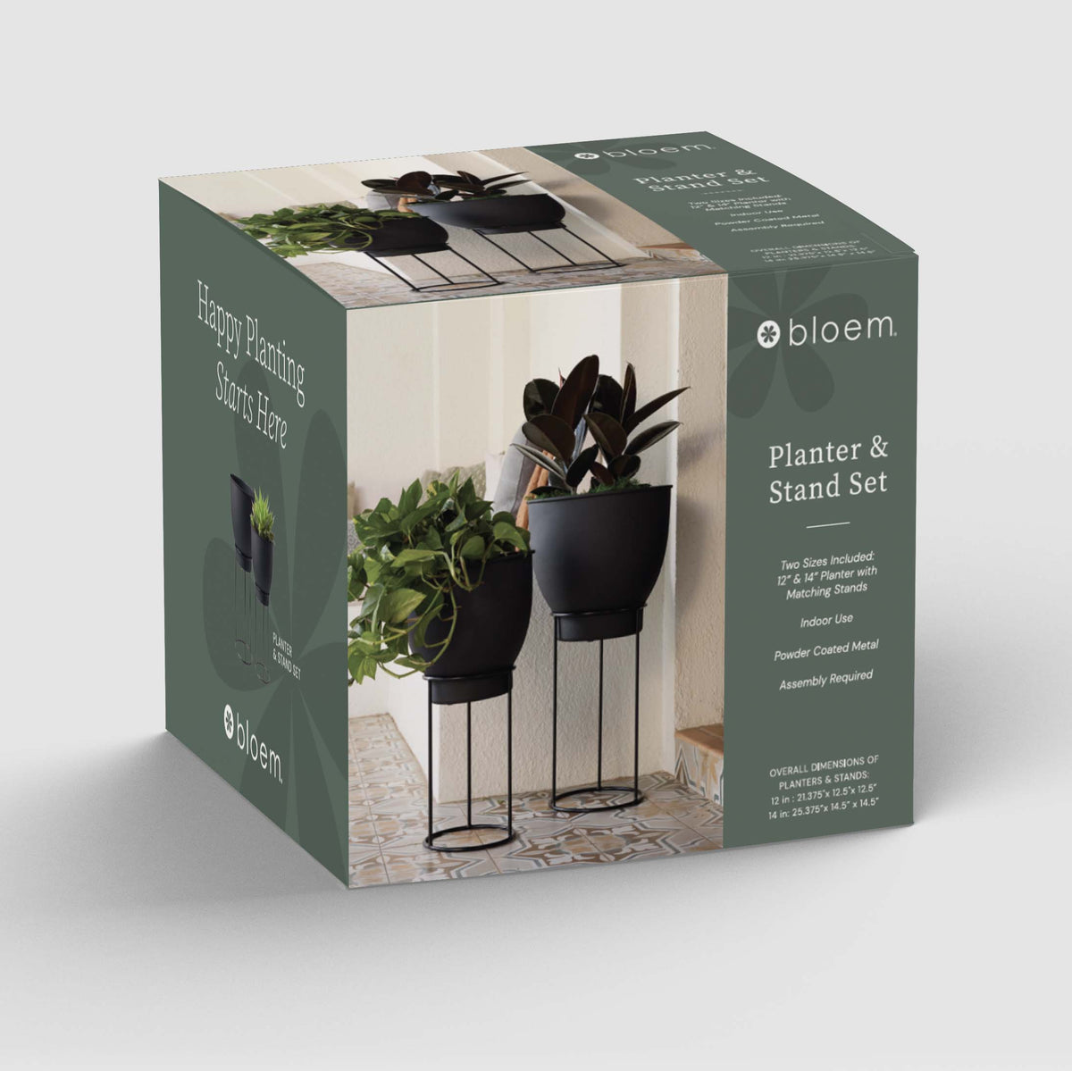 Luna Metal Planter Set