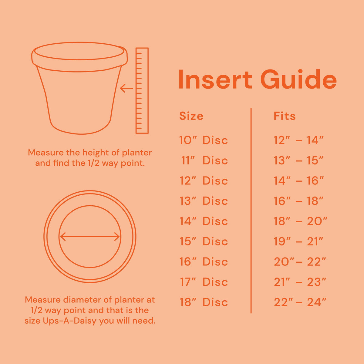 Ups-A-Daisy Planter Insert (Round)