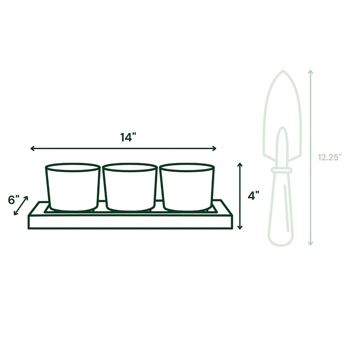 Trio-Fight Planter Set