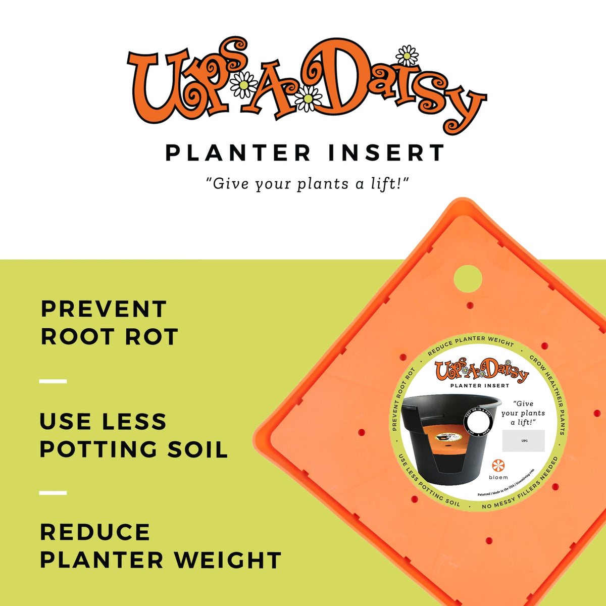Ups-A-Daisy Planter Insert (Square)
