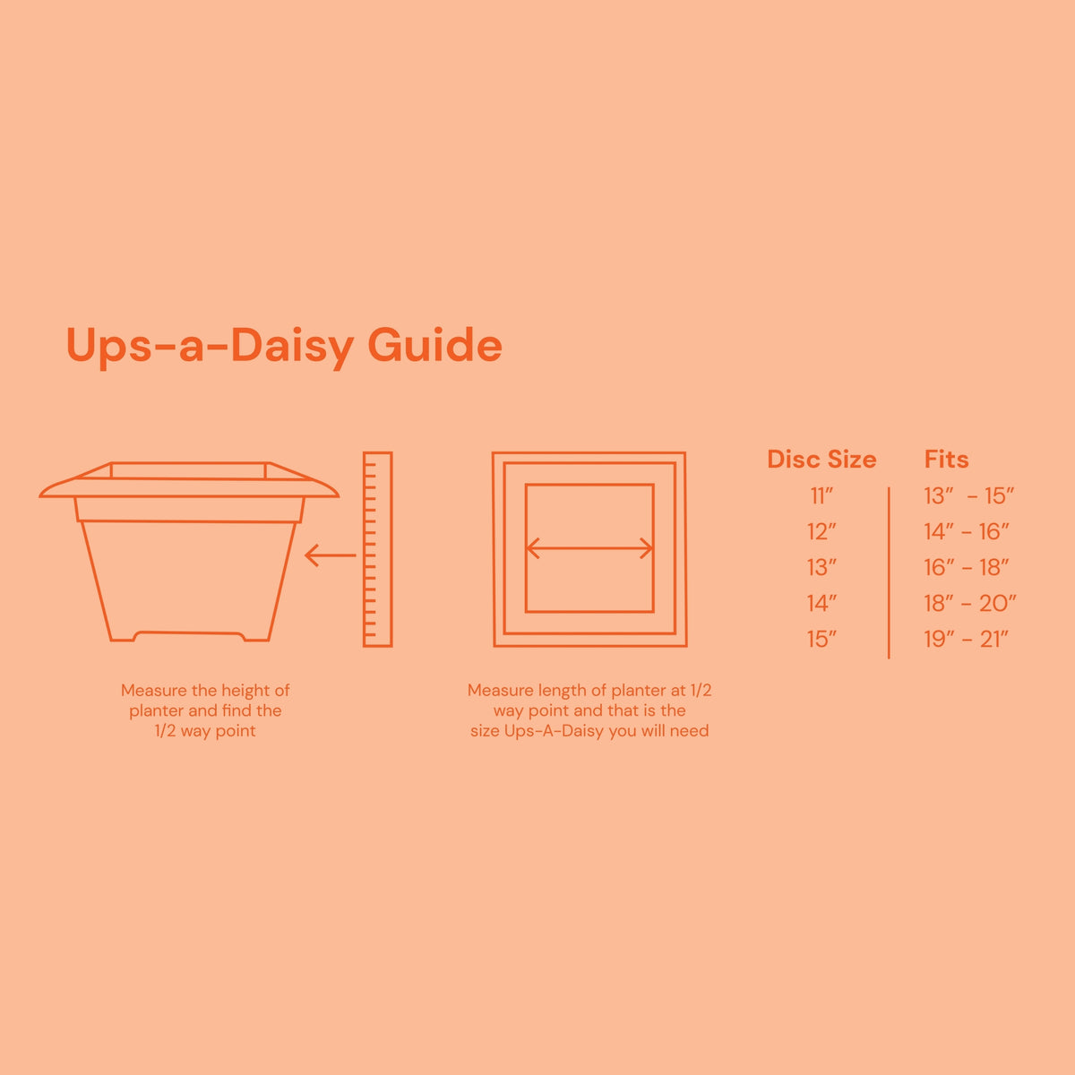 Ups-A-Daisy Planter Insert (Square)