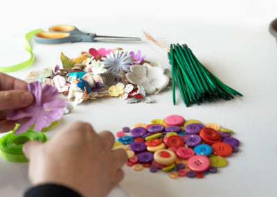 Materials for DIY Flower Buttons