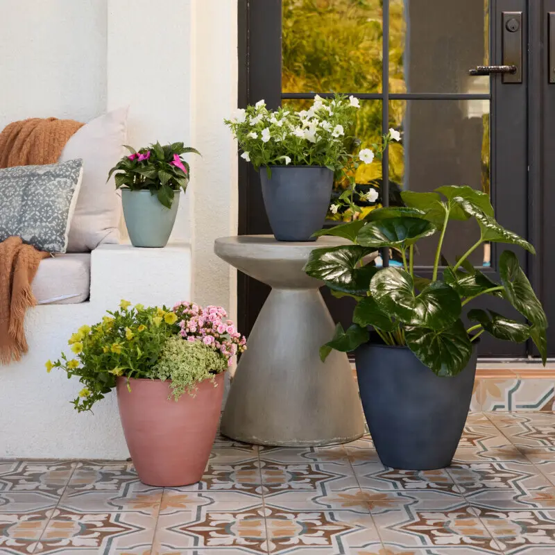 Arbor Metal Planter – Rustic White-Washed Elegance | Bloem