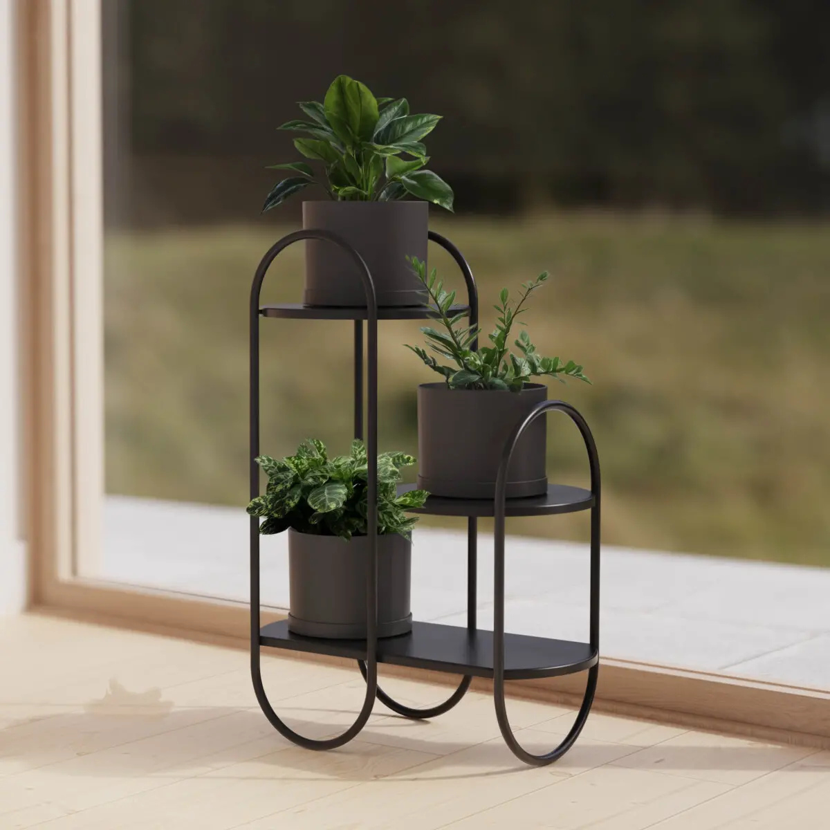Ellipsa Tiered Plant Stand  Powder-Coated Metal Indoor | Bloem